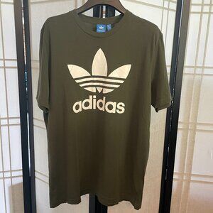 Men's Adidas Trefoil Olive Green T-Shirt